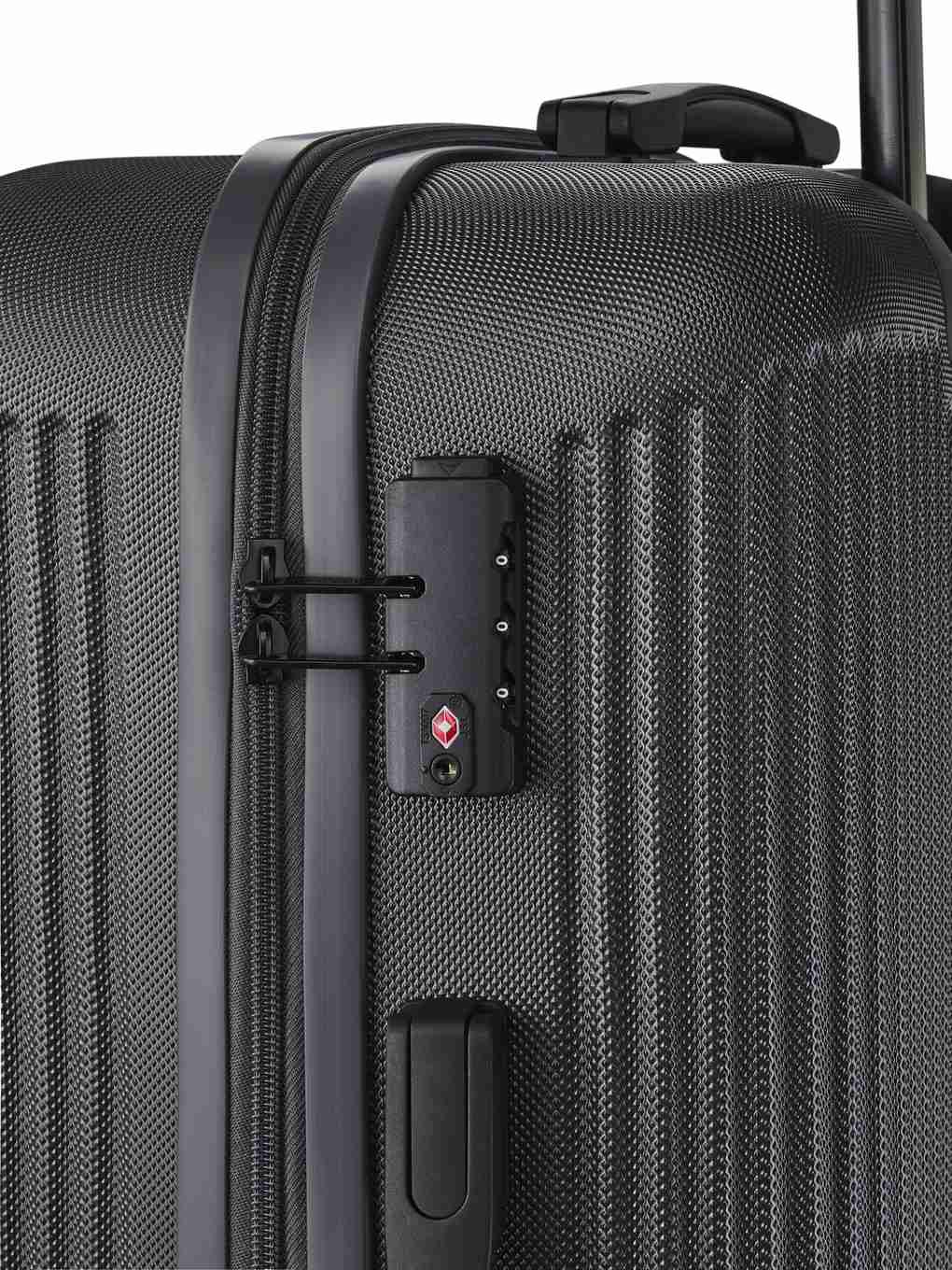 Travelite Bali 4-wiel trolley M 65 liter | Harde koffer 72348 04 anthracite TSA slot