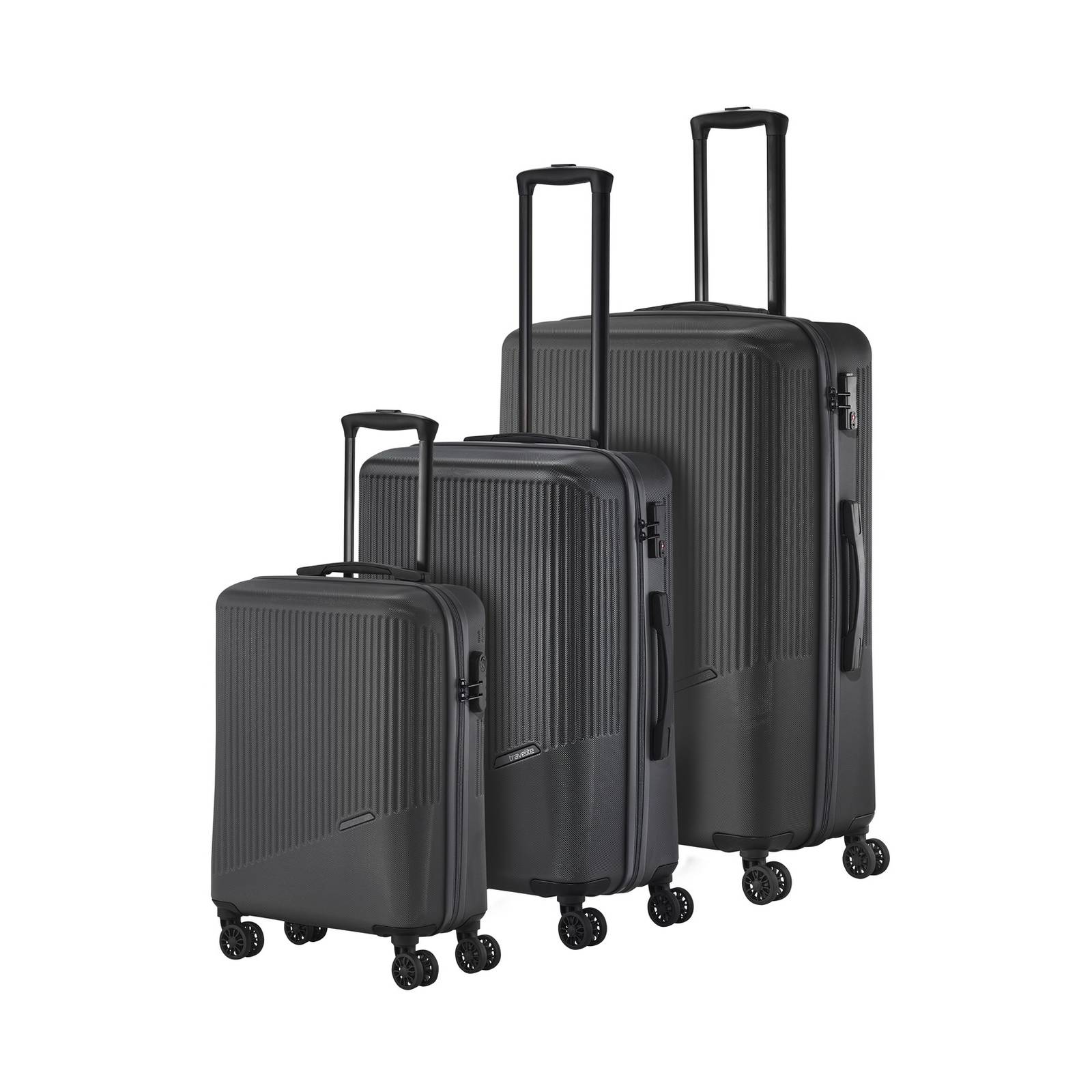Travelite Bali 4-wiel trolley L 96 liter | Harde koffer 72349 04 anthracite set