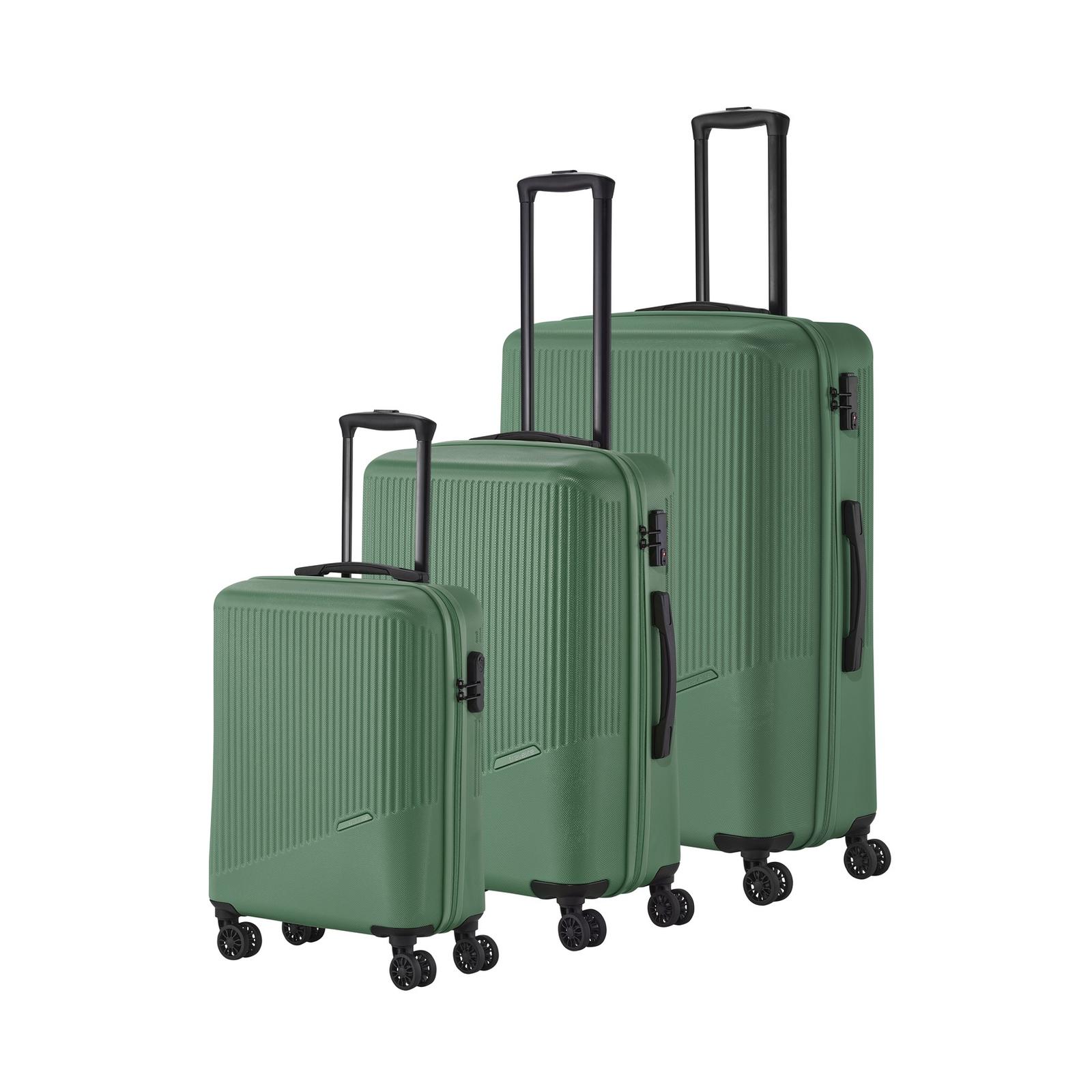Travelite Bali 4-wiel trolley L 96 liter | Harde koffer 72349 80 groen set