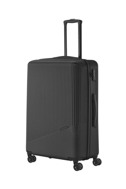 Travelite Bali 4-wiel trolley L 96 liter | Harde koffer 72349 01 zwart schuin