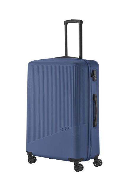 Travelite Bali 4-wiel trolley L 96 liter | Harde koffer 72349 25 blauw schuin rechts
