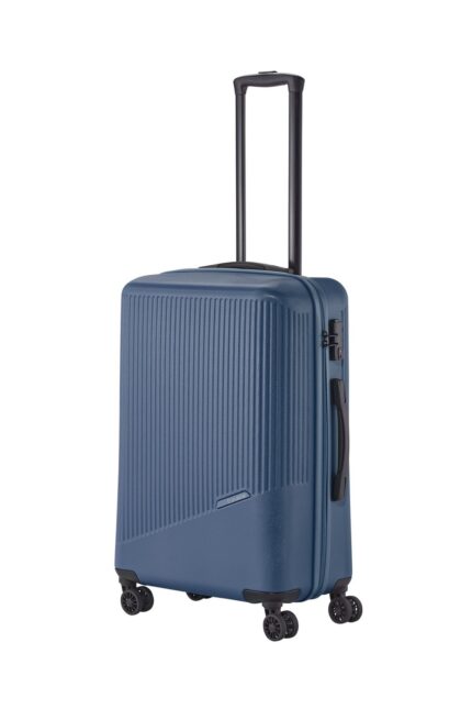 Travelite Bali 4-wiel trolley M 65 liter | Harde koffer 72348 25 blauw schuin