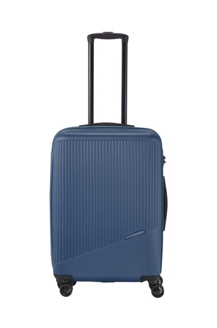 Travelite Bali 4-wiel trolley M 65 liter | Harde koffer 72348 25 blauw voorkant