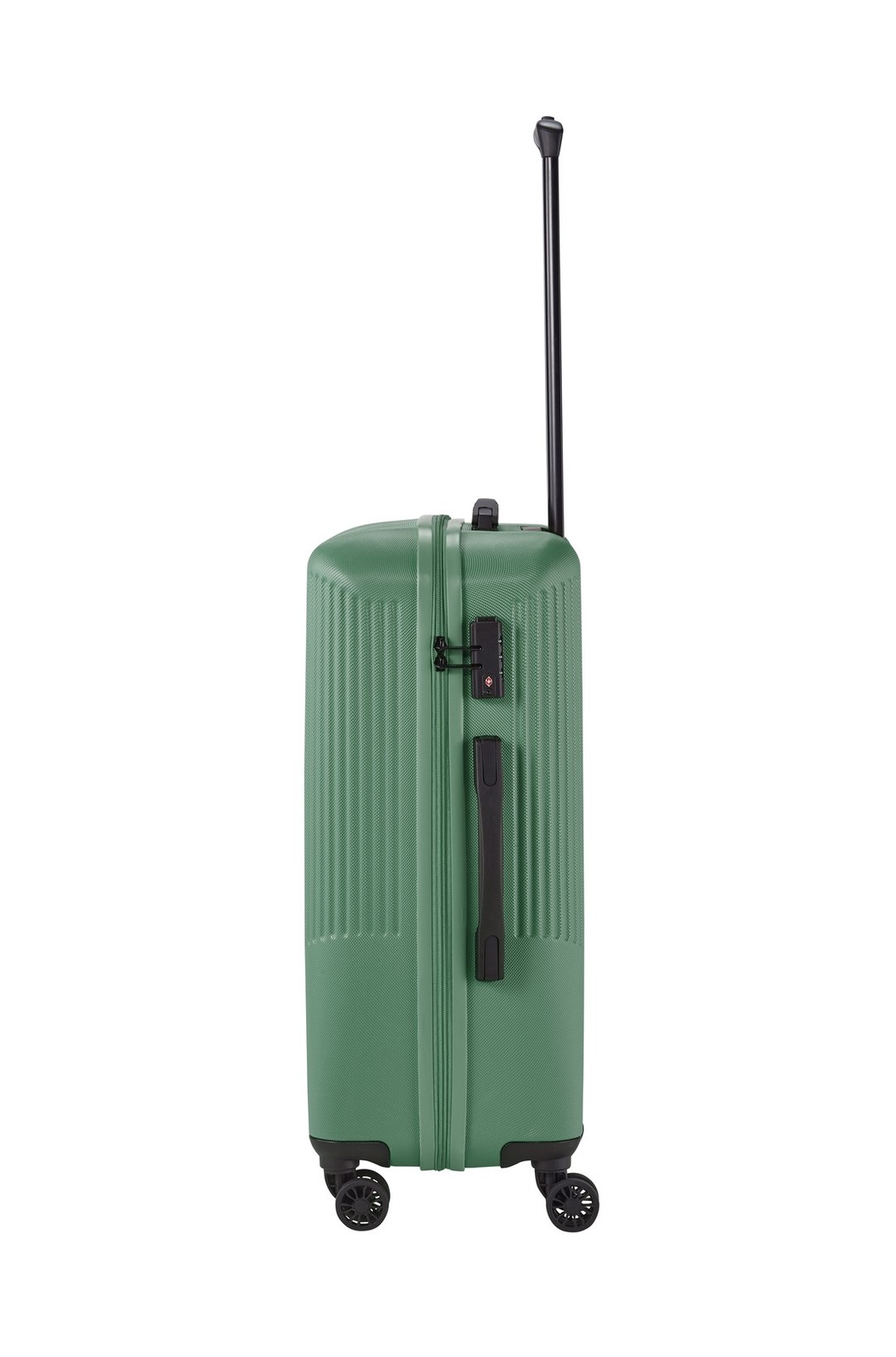 Travelite Bali 4-wiel trolley M 65 liter | Harde koffer 72348 80 groen zijkant rechts