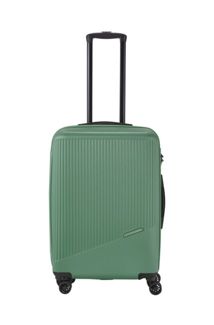 Travelite Bali 4-wiel trolley M 65 liter | Harde koffer 72348 80 groen voorkant