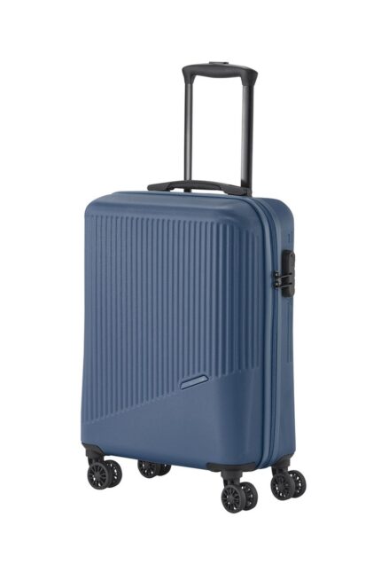 Travelite Bali 4-wiel trolley S 34 liter | Handbagage koffer 72347 25 blauw schuin