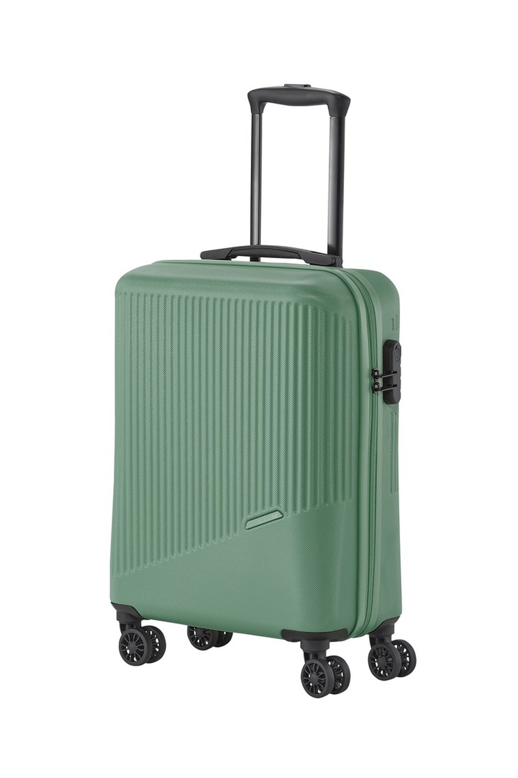 Travelite Bali 4-wiel trolley S 34 liter | Handbagage koffer 72347 80 groen schuin