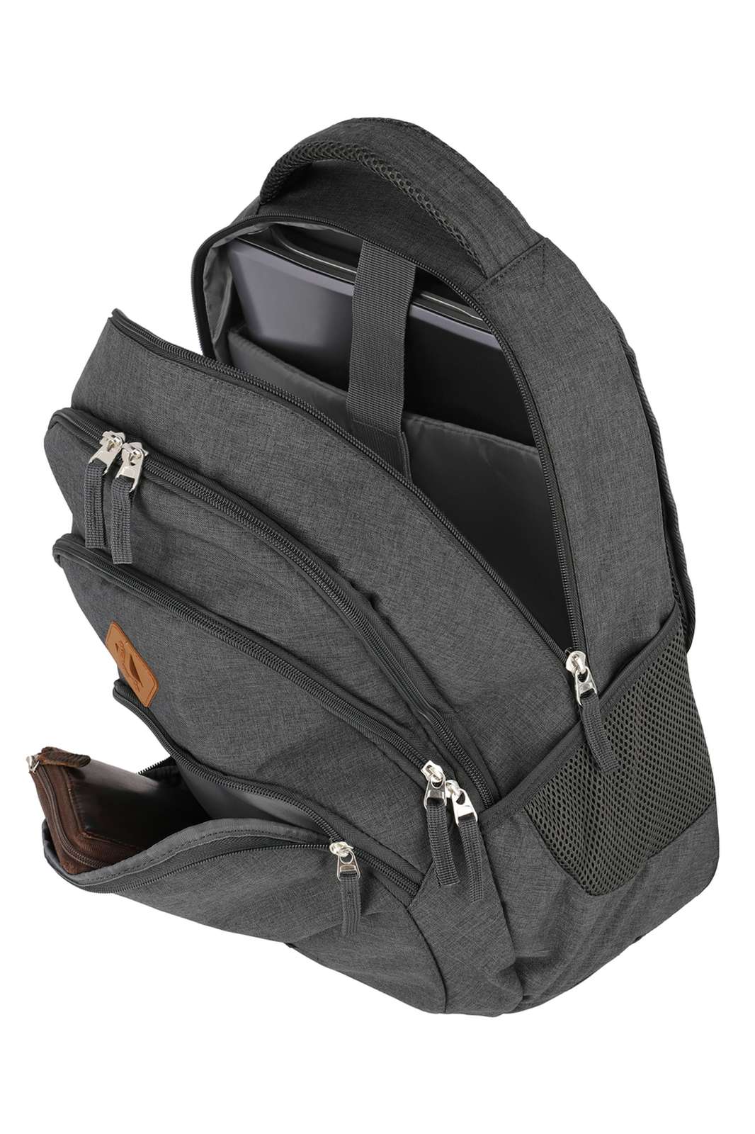 Travelite Basics Backpack Melange | Dagrugzak 96308 05 anthracite binnenkant