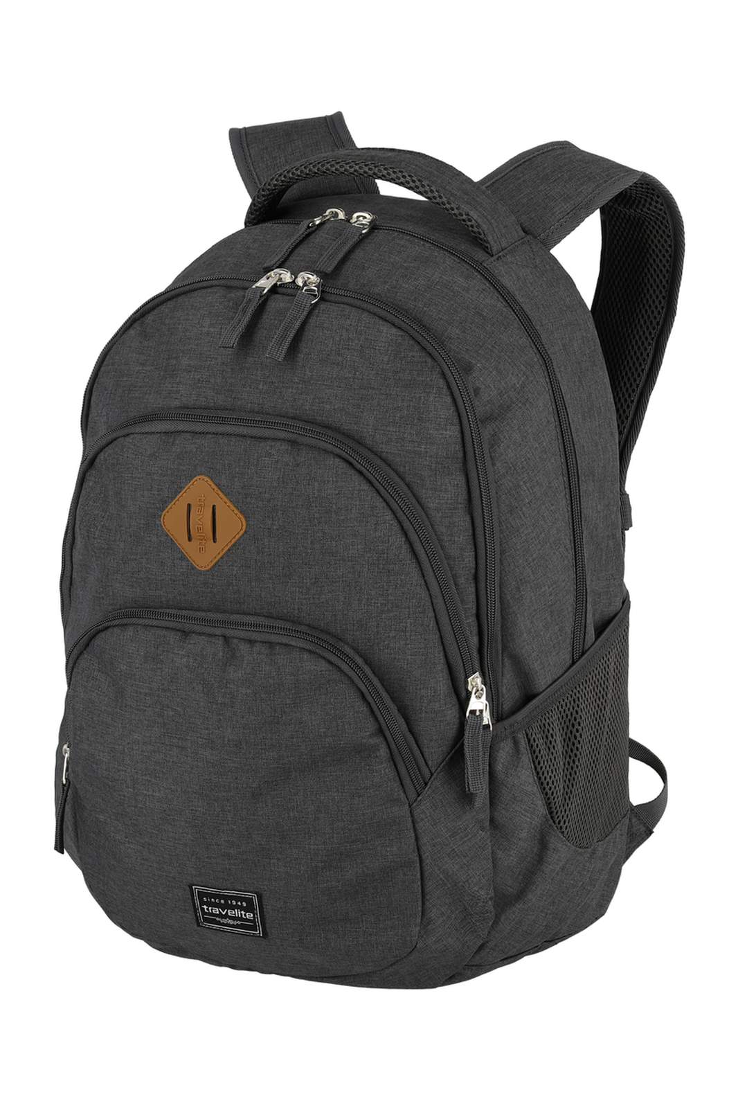 Travelite Basics Backpack Melange | Dagrugzak 96308 05 anthracite schuin