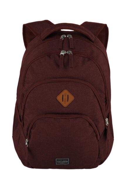 Travelite Basics Backpack Melange | Dagrugzak 96308 70 bordeaux voorkant