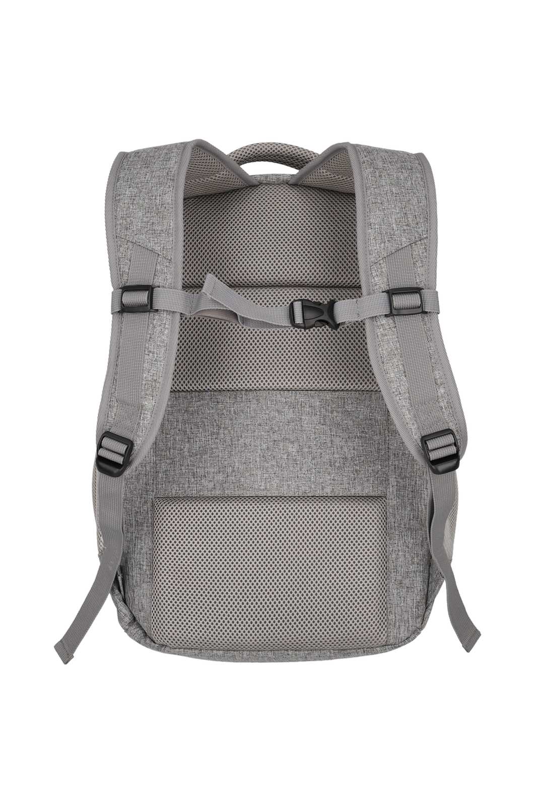 Travelite Basics Backpack Melange | Dagrugzak 96308 03 lichtgrijs achterkant