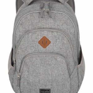 Travelite Basics Backpack Melange | Dagrugzak 96308 03 lichtgrijs voorkant