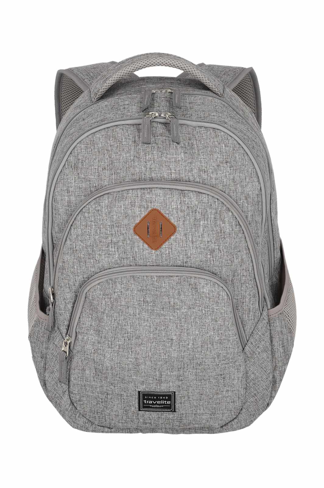 Travelite Basics Backpack Melange | Dagrugzak 96308 03 lichtgrijs voorkant