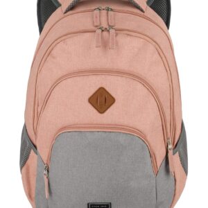 Travelite Basics Backpack Melange | Dagrugzak 96308 17 roze grijs voorkant