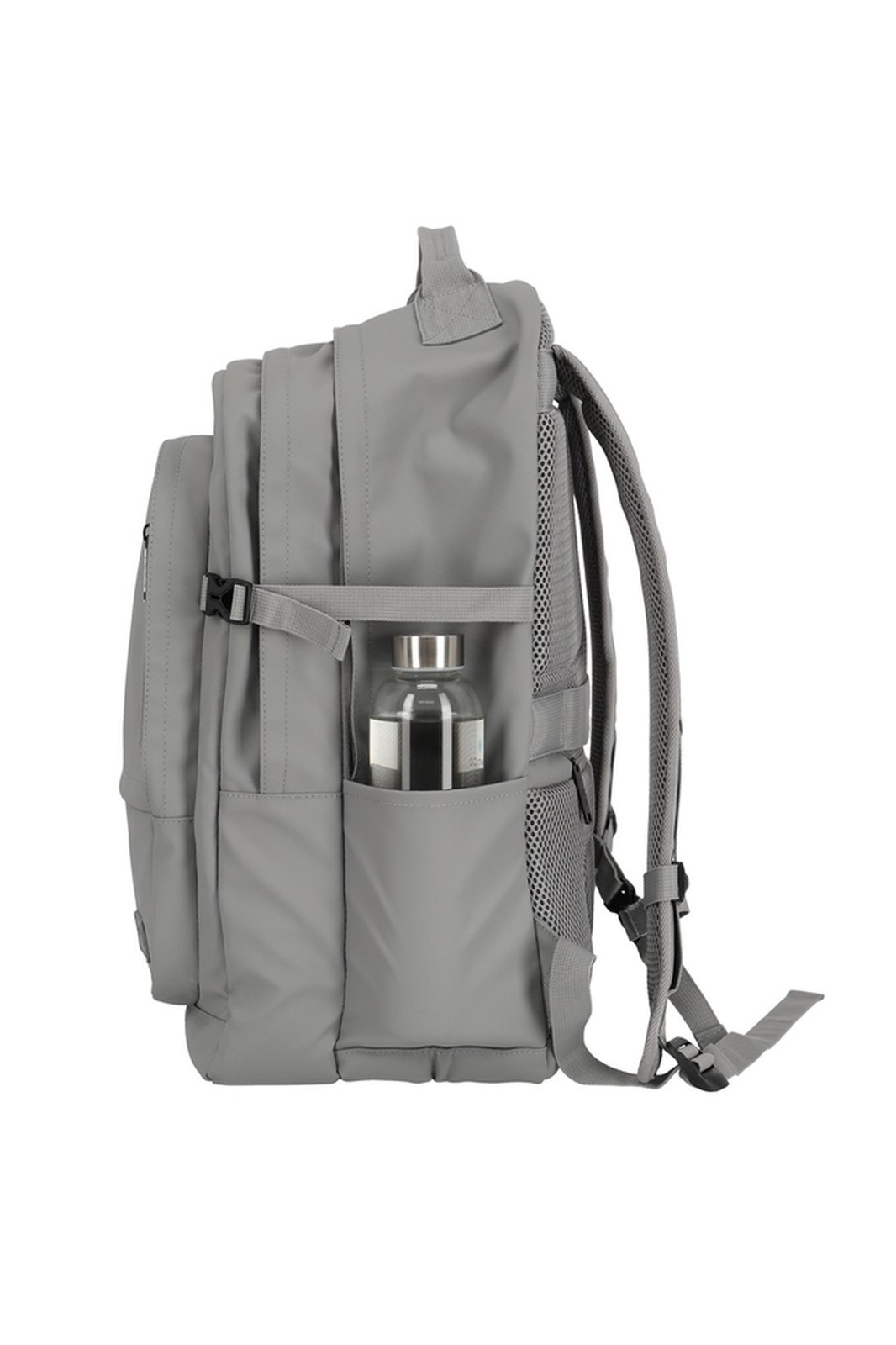 Travelite Basics Backpack Water Repellent 28 liter 96305 03 grijs zijkant rechts