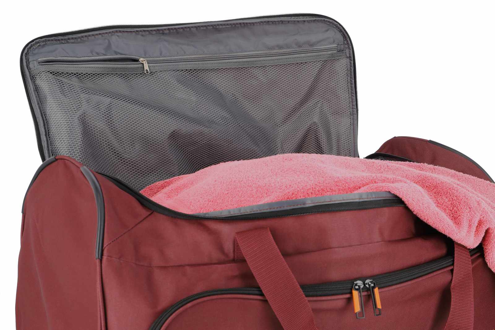 Travelite Basics Fresh Travel Bag 71 | Reistas 89L 96277 70 bordeaux binnenkant