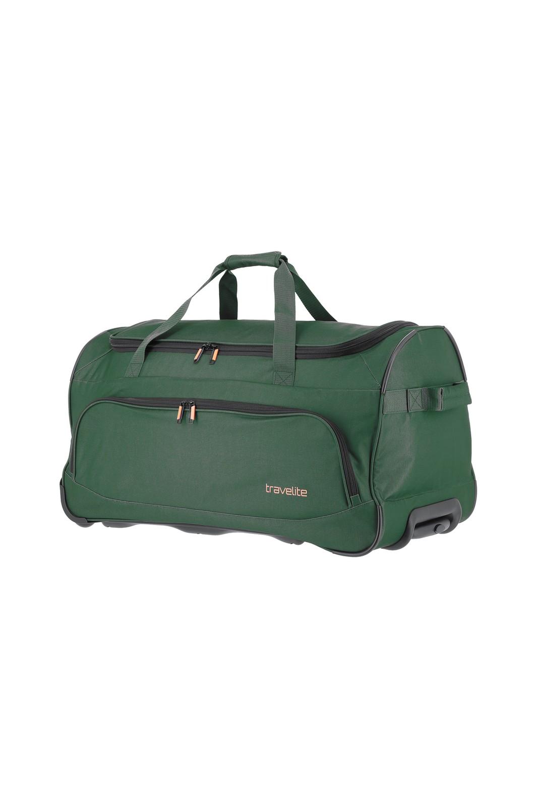 Travelite Basics Fresh Travel Bag 71 | Reistas 89L 96277 86 donkergroen voorkant schuin