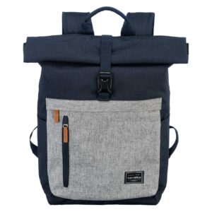 Travelite Basics Rollup Backpack 35 liter 96310 20 blauw grijs voorkant