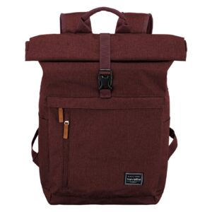 Travelite Basics Rollup Backpack 35 liter 96310 70 bordeaux voorkant
