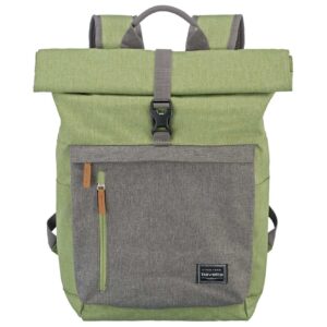 Travelite Basics Rollup Backpack 35 liter 96310 80 groen grijs voorkant