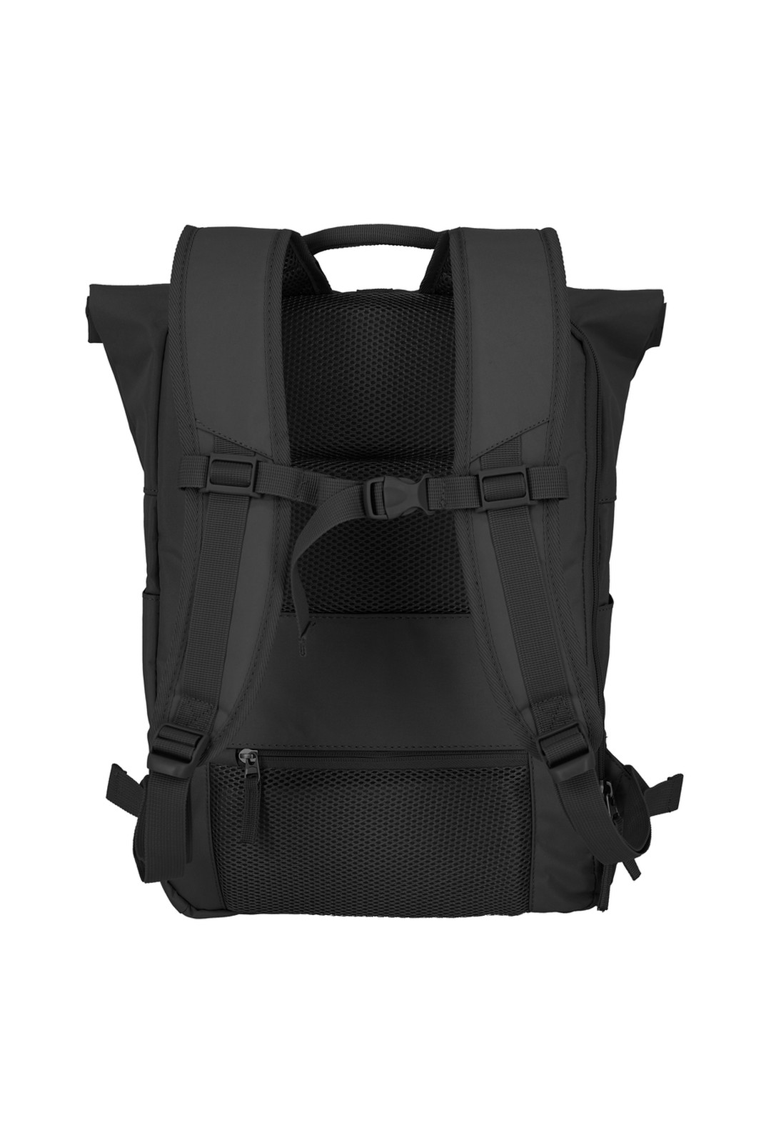 Travelite Basics Rollup Backpack 35 liter 96310 01 zwart achterkant