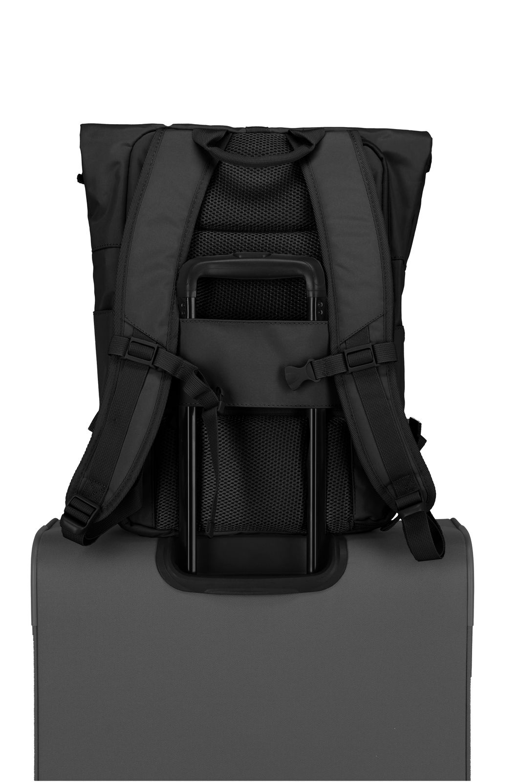 Travelite Basics Rollup Backpack 35 liter 96310 01 zwart smartsleeve