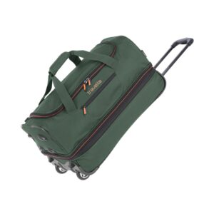 Travelite Basics Wheeled Duffle 55 | Reistas met wielen 96275 -86 donkergroen schuin