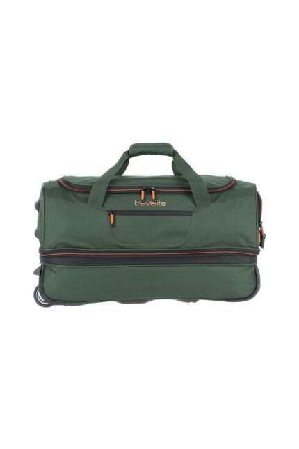 Travelite Basics Wheeled Duffle 55 | Reistas met wielen 96275 -86 donkergroen voorkant