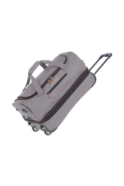 Travelite Basics Wheeled Duffle 55 | Reistas met wielen 96275 04 grijs schuin