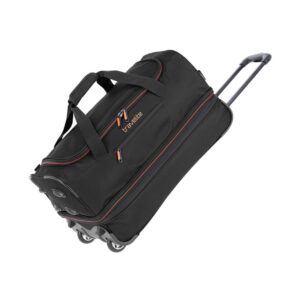 Travelite Basics Wheeled Duffle 55 | Reistas met wielen 96275 01 zwart schuin
