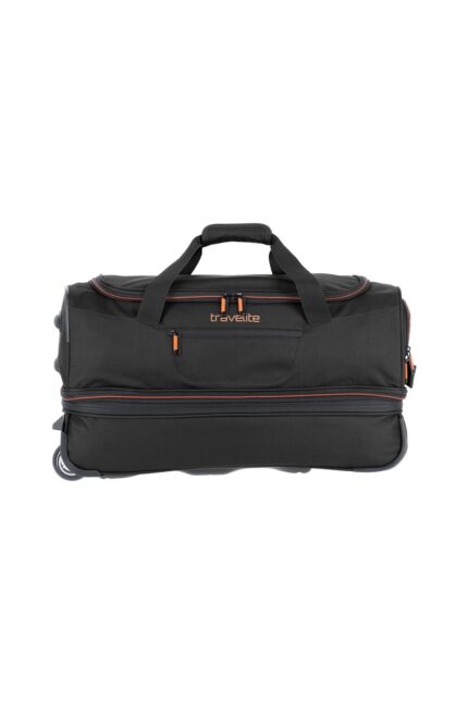 Travelite Basics Wheeled Duffle 55 | Reistas met wielen 96275 01 zwart voorkant