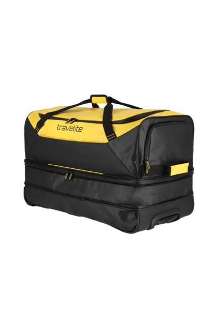 Travelite Basics Wheeled Duffle 70 cm 98 liter | Reistas 96284 89 geel voorkant expanded