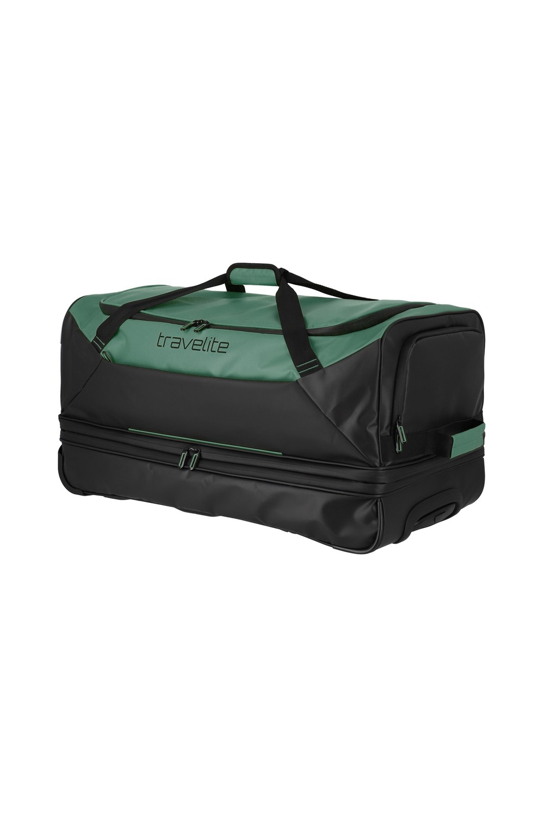 Travelite Basics Wheeled Duffle 70 cm 98 liter | Reistas 96281 80 groen voorkant schuin