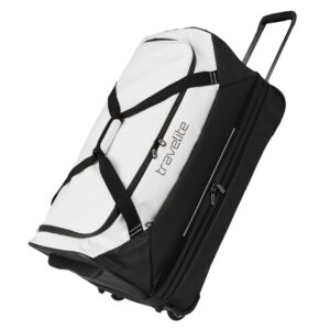 Travelite Basics Wheeled Duffle 70 cm 98 liter | Reistas 96284 30 wit schuin
