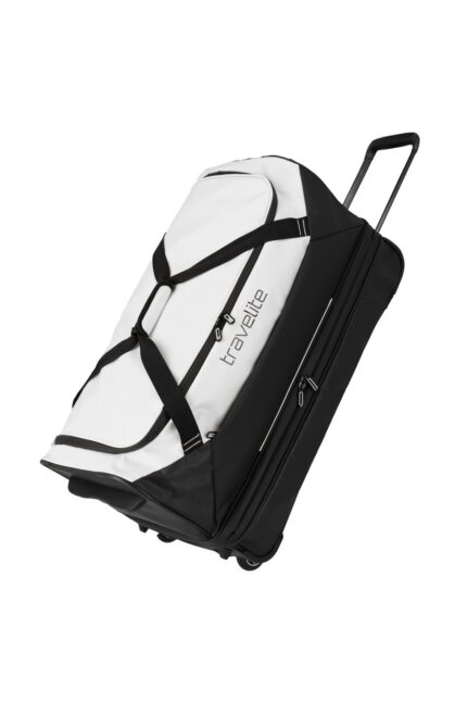 Travelite Basics Wheeled Duffle 70 cm 98 liter | Reistas 96284 30 wit schuin