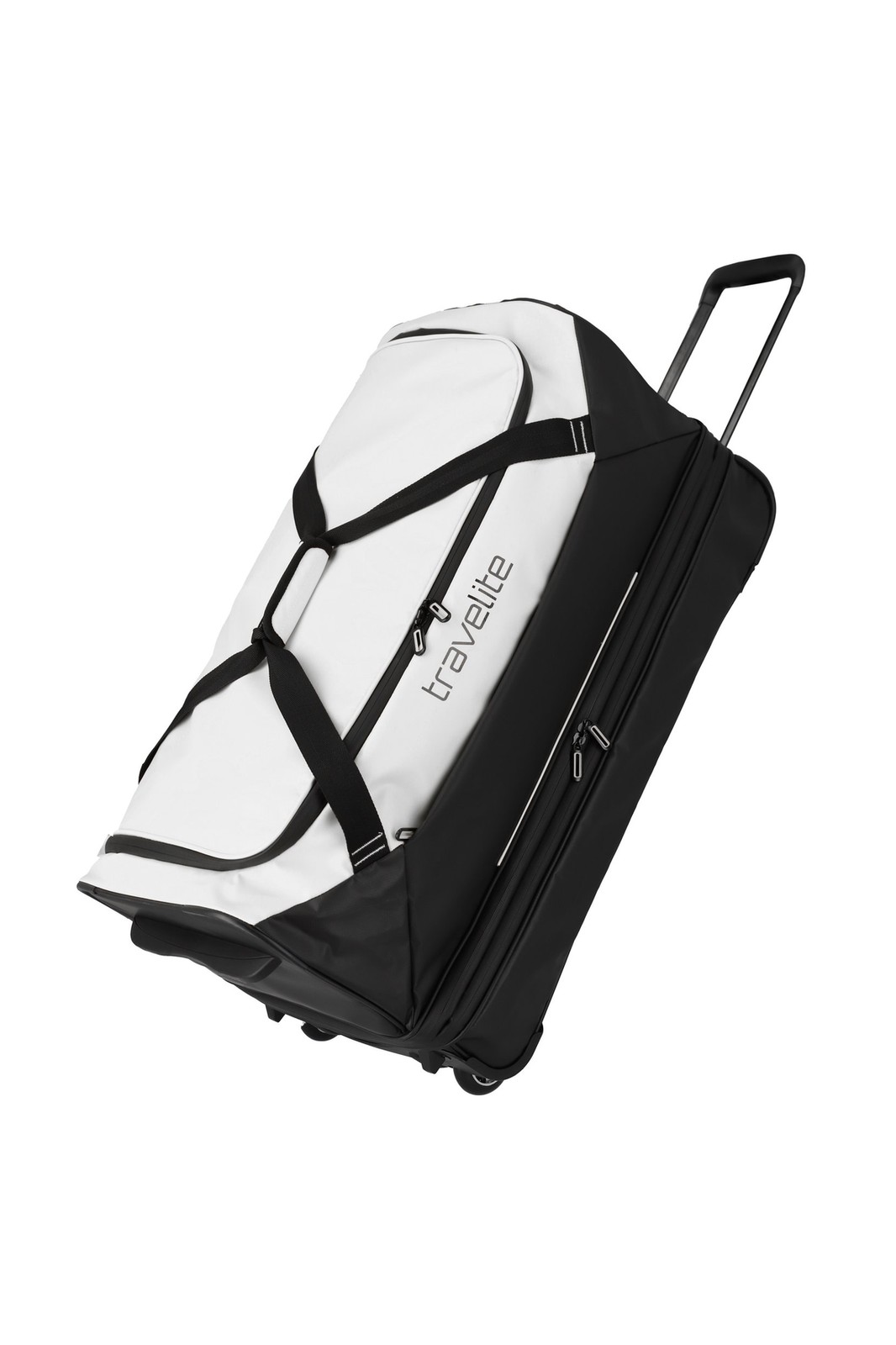 Travelite Basics Wheeled Duffle 70 cm 98 liter | Reistas 96284 30 wit schuin