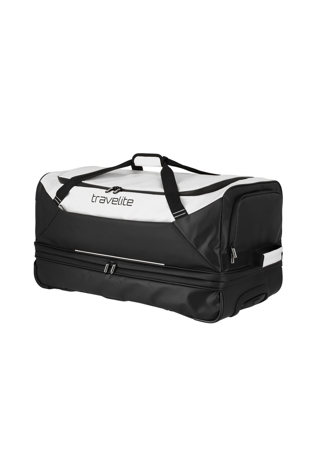 Travelite Basics Wheeled Duffle 70 cm 98 liter | Reistas 96284 30 wit voorkant schuin