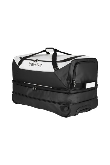Travelite Basics Wheeled Duffle 70 cm 98 liter | Reistas 96284 30 wit voorkant expanded
