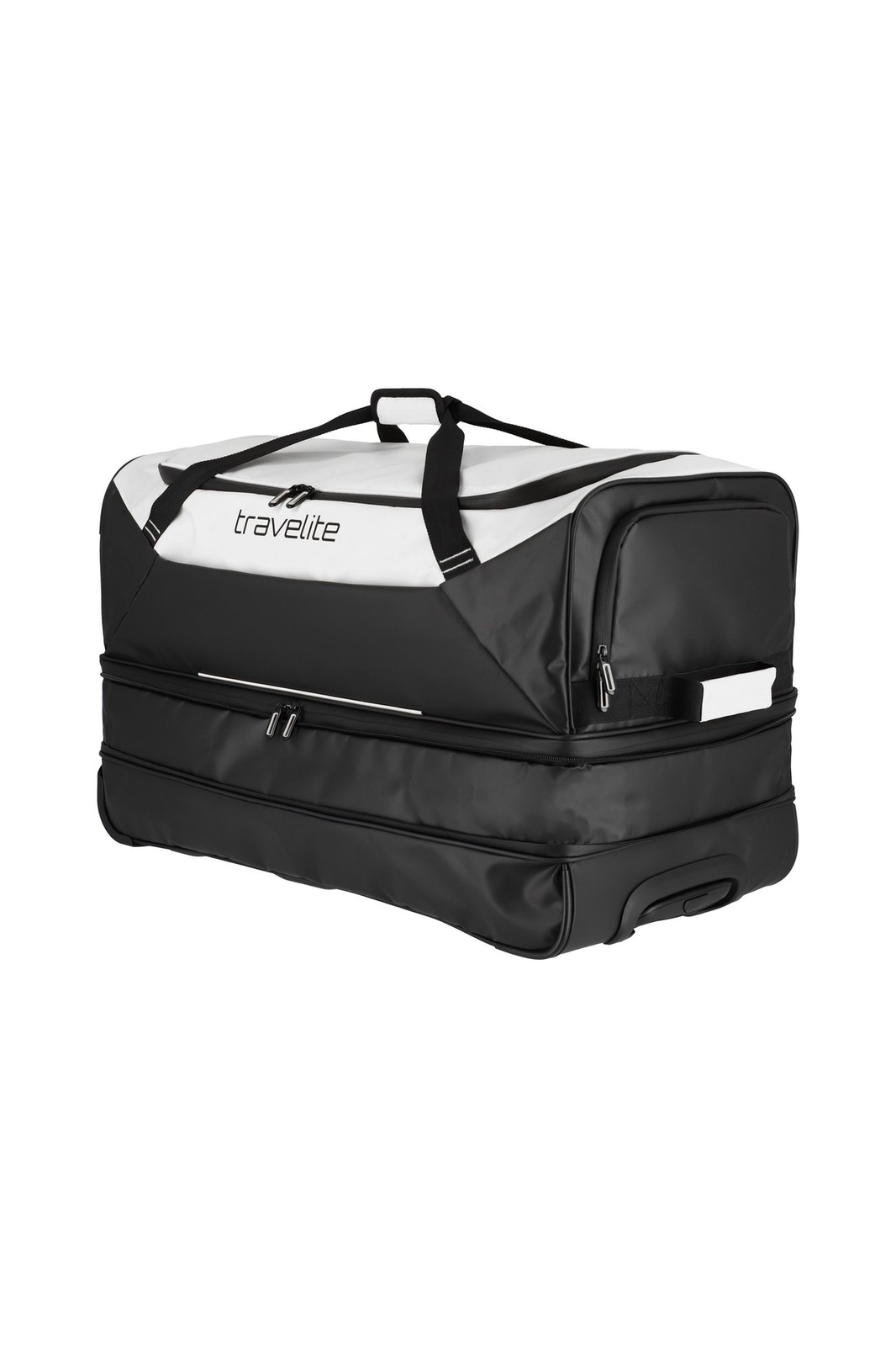 Travelite Basics Wheeled Duffle 70 cm 98 liter | Reistas 96284 30 wit voorkant expanded
