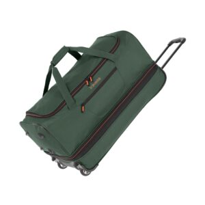 Travelite Basics Wheeled Duffle 70 Expandable 82 liter 96276 80 donkergroen schuin