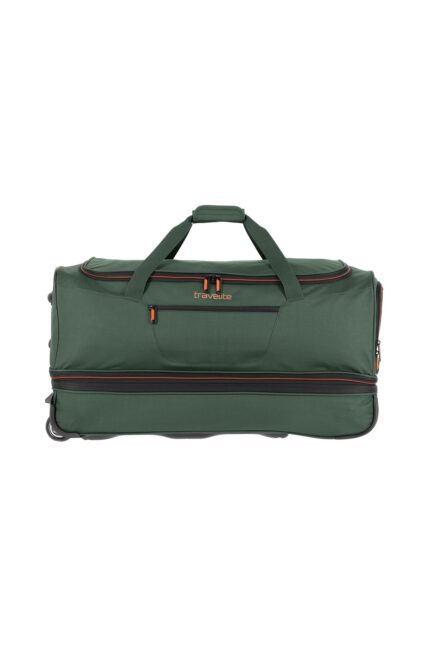 Travelite Basics Wheeled Duffle 70 Expandable 82 liter 96276 80 donkergroen voorkant