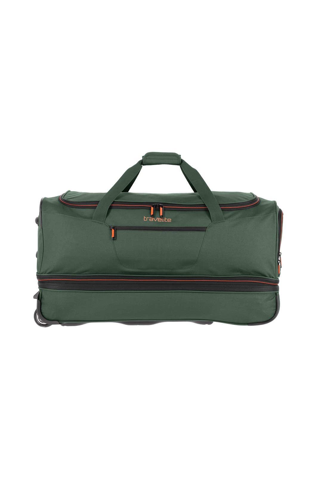 Travelite Basics Wheeled Duffle 70 Expandable 82 liter 96276 80 donkergroen voorkant
