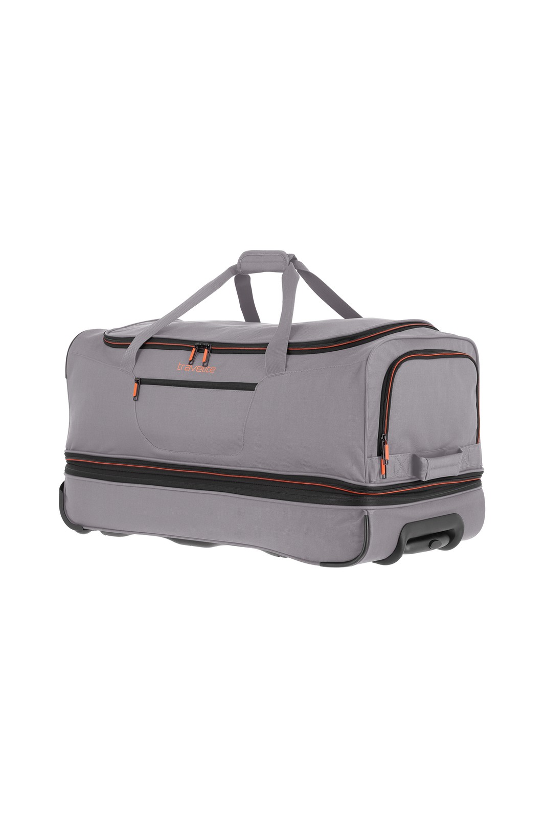 Travelite Basics Wheeled Duffle 70 Expandable 82 liter 96276 04 grijs voorkant schuin