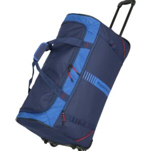 Travelite Basics Wheeled Duffle Active 86 liter | Reistas 96281 20 blauw rood schuin