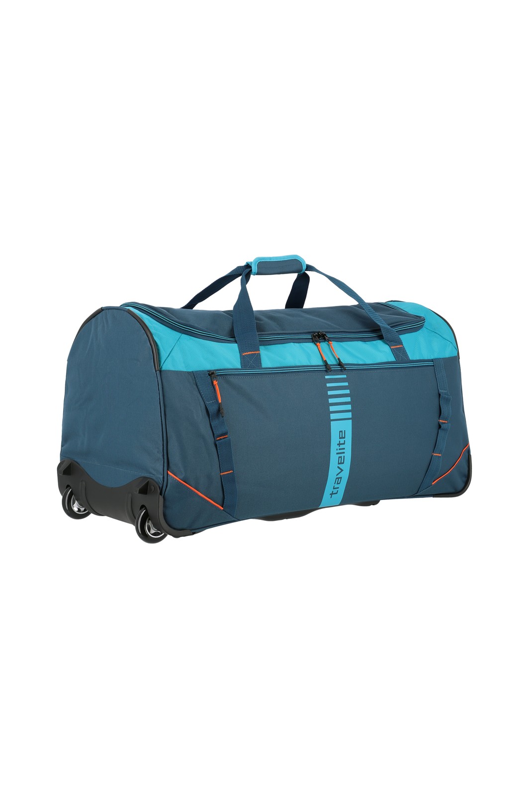 Travelite Basics Wheeled Duffle Active 86 liter | Reistas 96281 22 petrol achterkant links