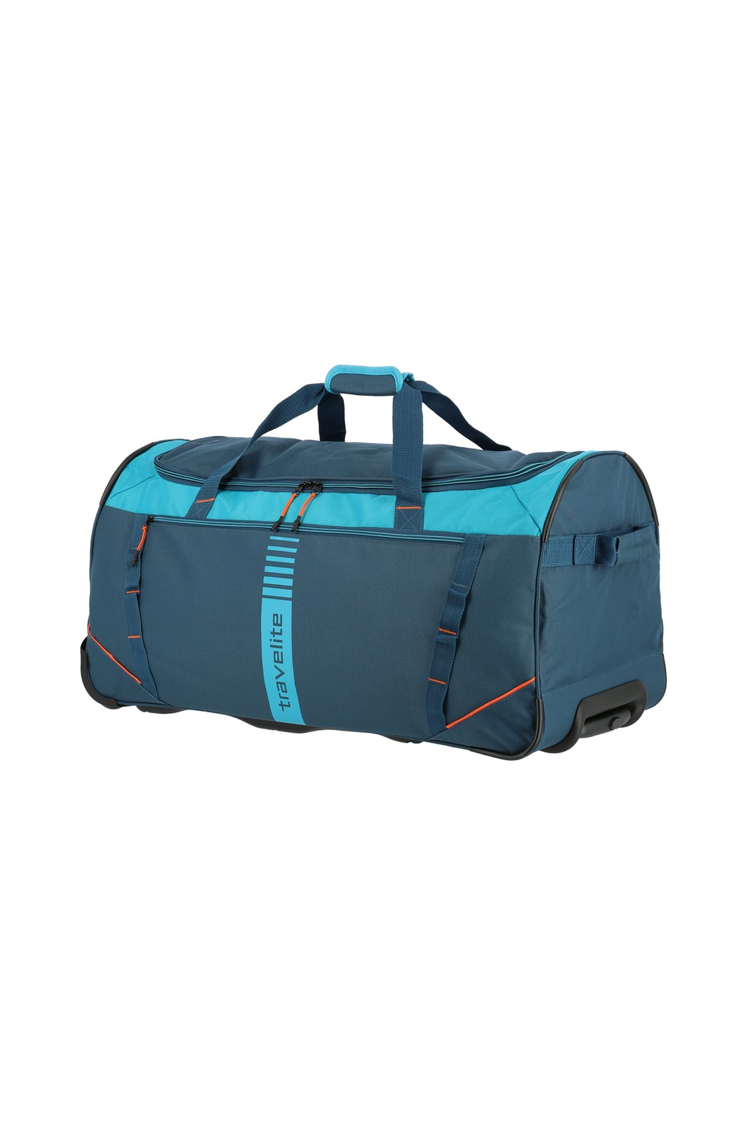 Travelite Basics Wheeled Duffle Active 86 liter | Reistas 96281 22 petrol voorkant schuin
