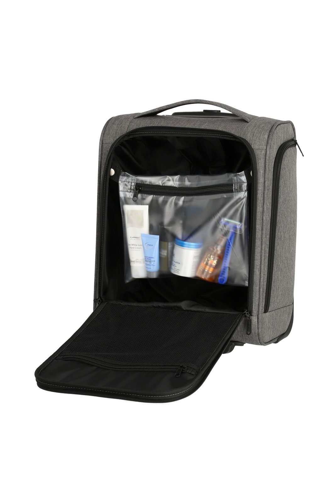 Travelite Cabin 2-wiel Underseater trolley 43 cm 90225 04 grey melange binnenkant 2