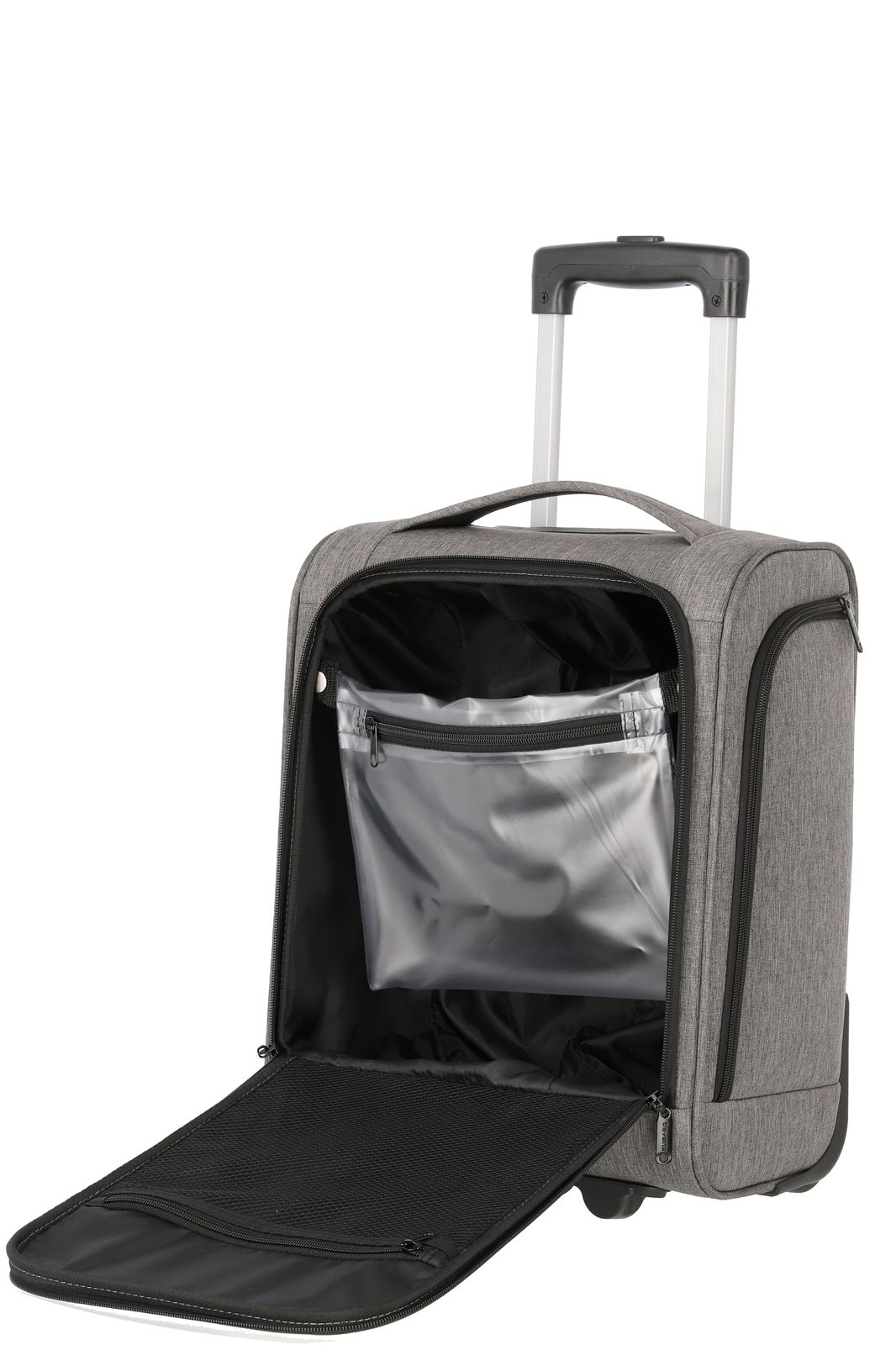 Travelite Cabin 2-wiel Underseater trolley 43 cm 90225 04 grey melange binnenkant