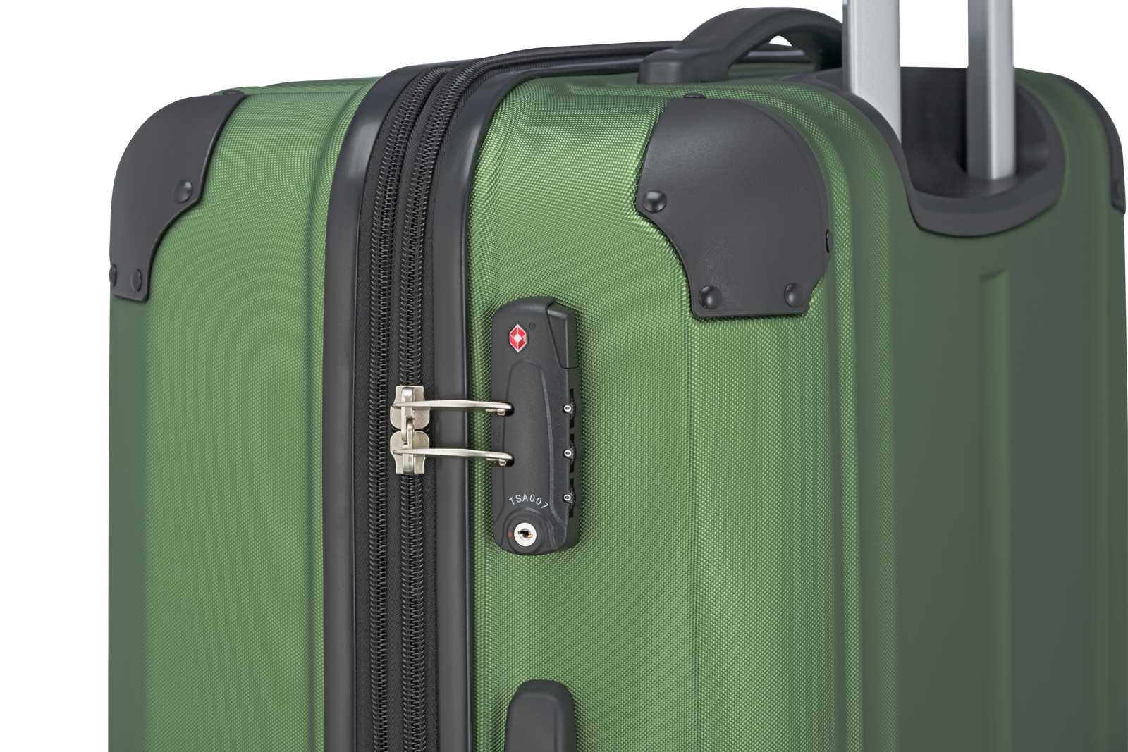 Travelite City 4-wiel trolley L 77 cm | Uitbreidbare koffer 73049 80 groen TSA slot