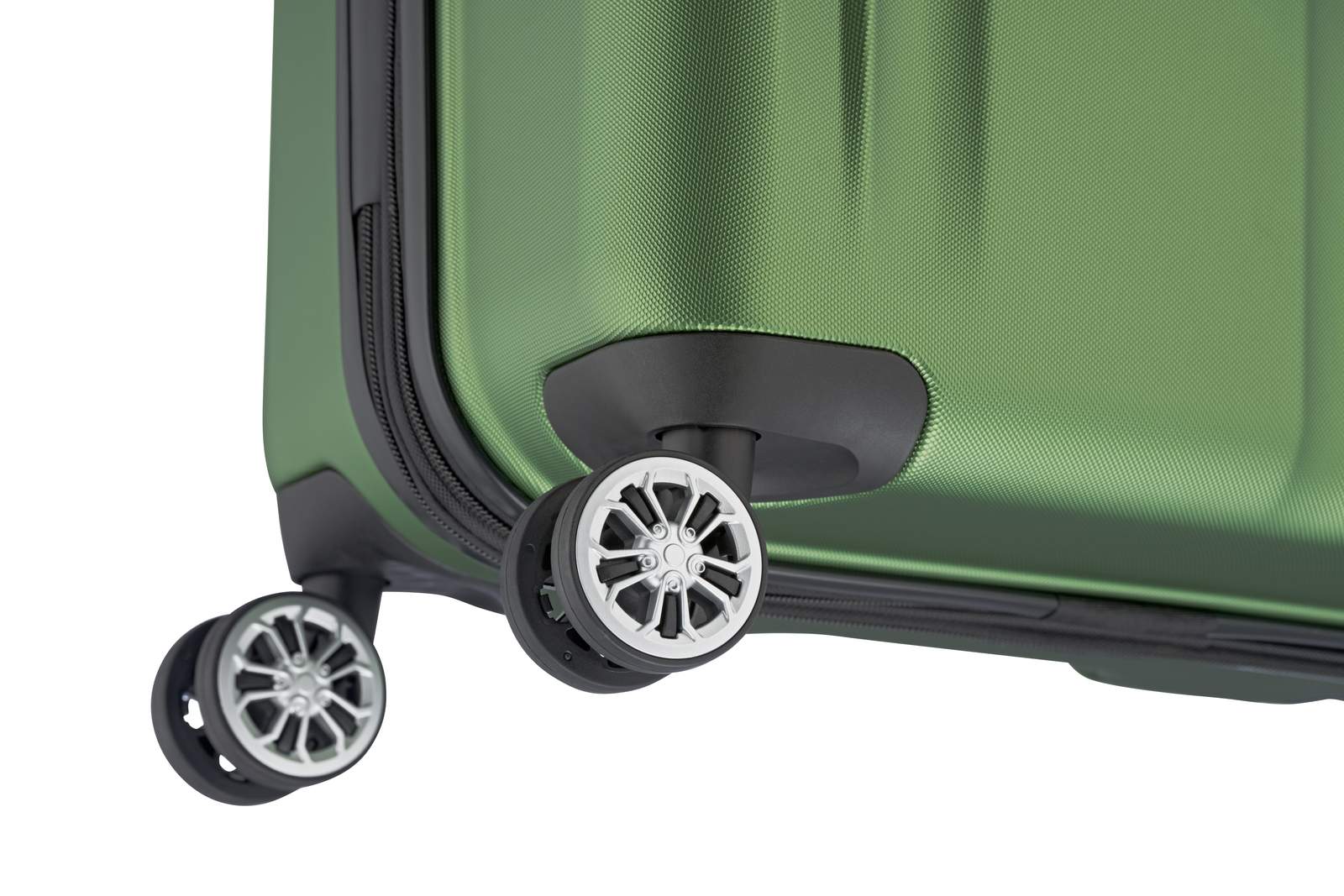 Travelite City 4-wiel trolley L 77 cm | Uitbreidbare koffer 73049 80 groen wielen